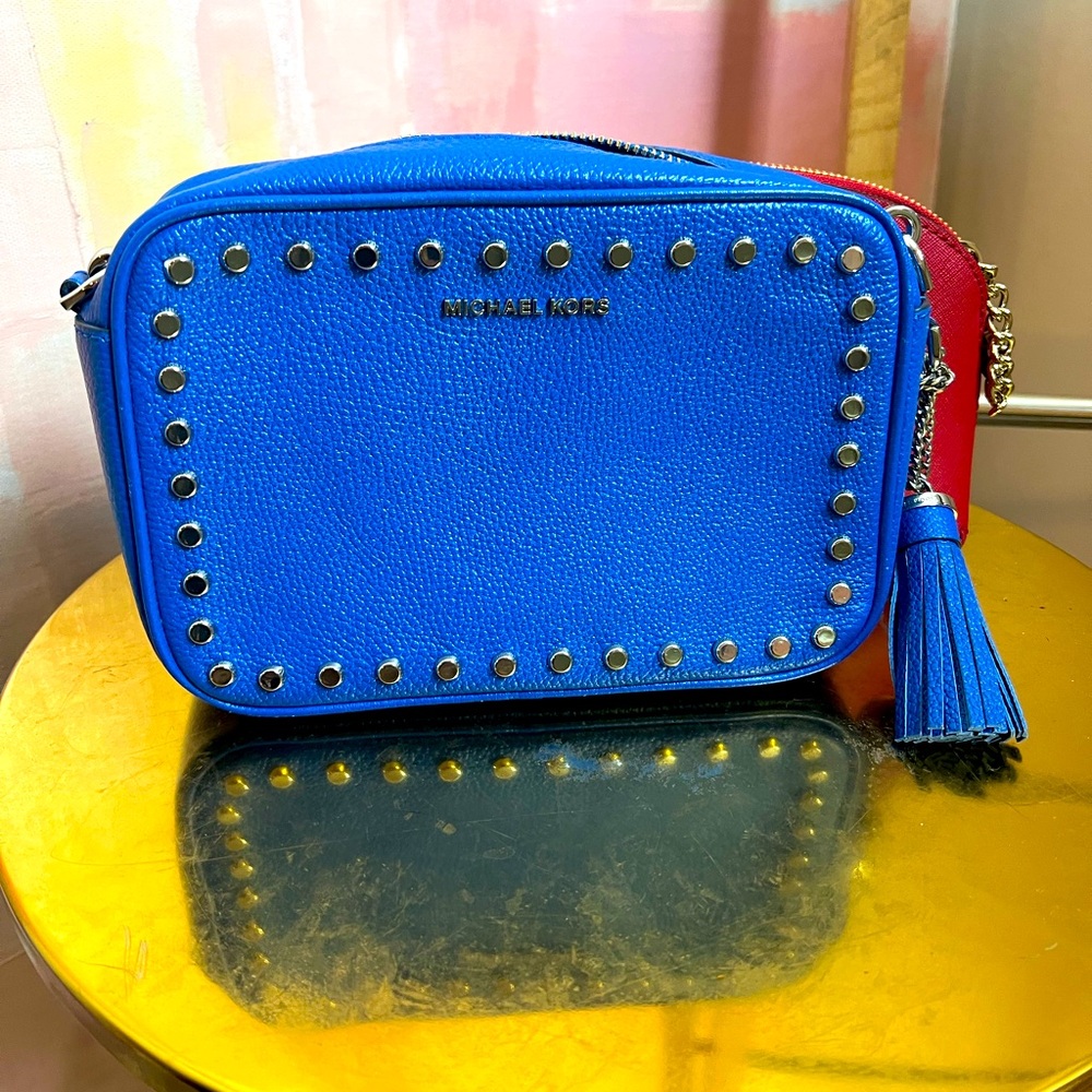 Michael Kors Crossbody Camera Bag Grecian Blue